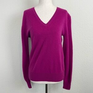 NAADAM 100% Cashmere Pink Purple V-Neck Sweater